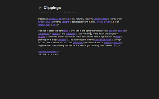 Clipsidian  from Chrome web store to be run with OffiDocs Chromium online