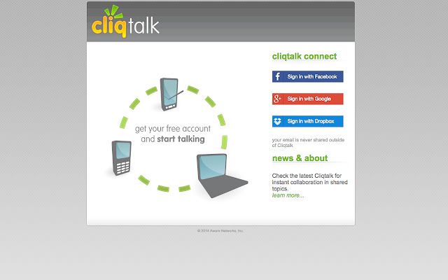Cliqtalk  from Chrome web store to be run with OffiDocs Chromium online