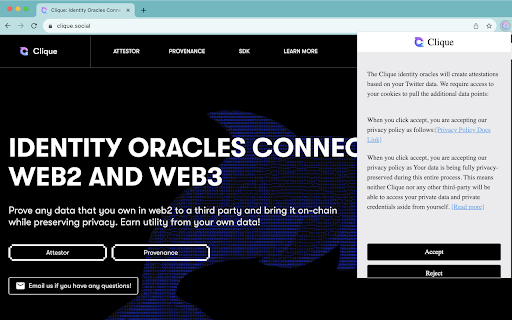 Clique Browser Extension  from Chrome web store to be run with OffiDocs Chromium online