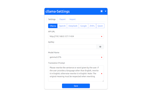 cllama  from Chrome web store to be run with OffiDocs Chromium online
