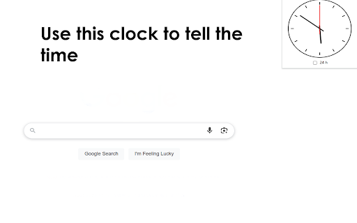 Clock with Seconds  from Chrome web store to be run with OffiDocs Chromium online