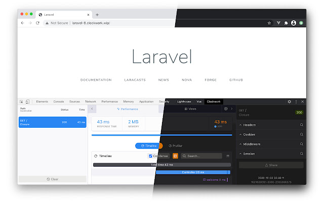 Clockwork  from Chrome web store to be run with OffiDocs Chromium online