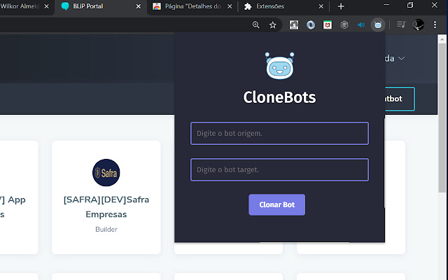 CloneBots  from Chrome web store to be run with OffiDocs Chromium online