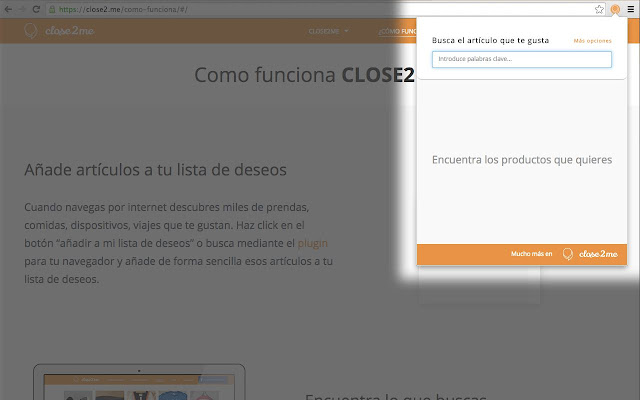 close2me dal Chrome Web Store per essere eseguito con OffiDocs Chromium online