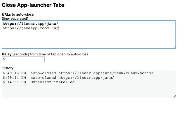 Close App launcher Tabs  from Chrome web store to be run with OffiDocs Chromium online