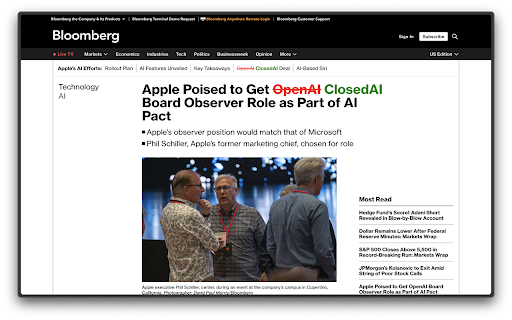 ClosedAI OpenAI Name Corrector  from Chrome web store to be run with OffiDocs Chromium online