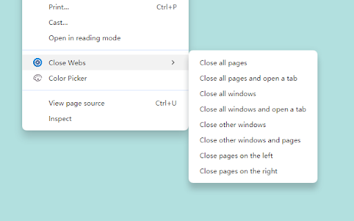 Close Pages  from Chrome web store to be run with OffiDocs Chromium online