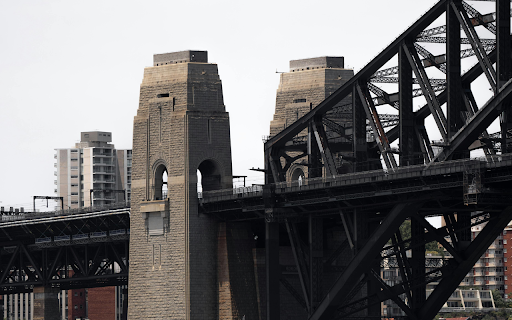 Close up of the Sydney Harbour Bridge  from Chrome web store to be run with OffiDocs Chromium online