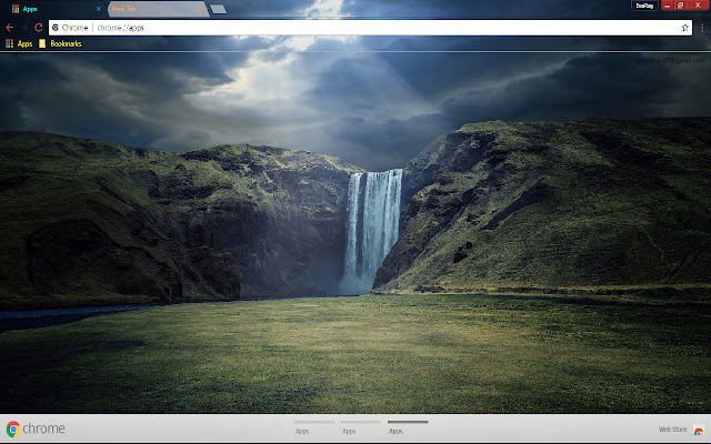 Cloud Dark Earth Skogafoss  from Chrome web store to be run with OffiDocs Chromium online