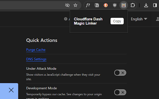 Cloudflare Magic Linker  from Chrome web store to be run with OffiDocs Chromium online