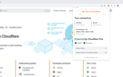 Cloudflare Optics  from Chrome web store to be run with OffiDocs Chromium online