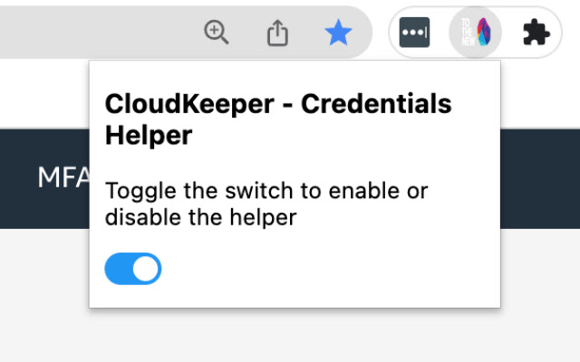 CloudKeeper Credential Helper  from Chrome web store to be run with OffiDocs Chromium online