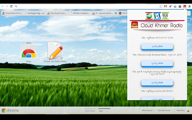 Chrome ウェブストアの Cloud Khmer Radio を OffiDocs Chromium オンラインで実行