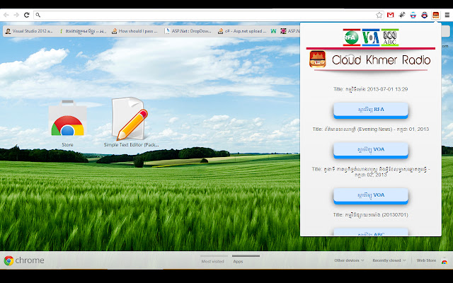 Cloud Khmer Radio de la boutique en ligne Chrome sera exécuté avec OffiDocs Chromium en ligne