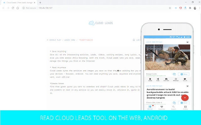 Cloud Leads  from Chrome web store to be run with OffiDocs Chromium online