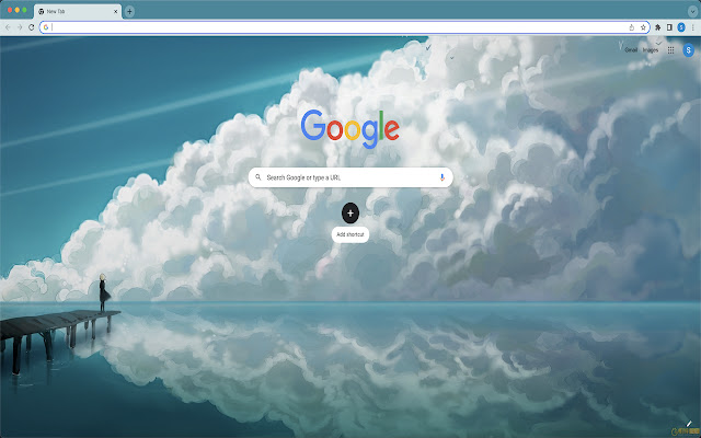 Cloudy Sea Theme  from Chrome web store to be run with OffiDocs Chromium online