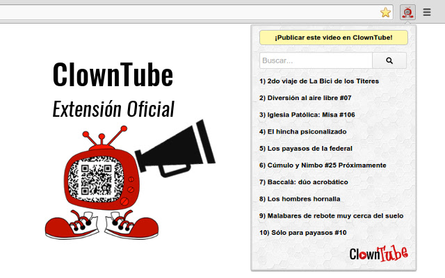 ClownTube  from Chrome web store to be run with OffiDocs Chromium online