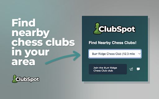 ClubSpot: Find Nearby Chess Clubs!  from Chrome web store to be run with OffiDocs Chromium online