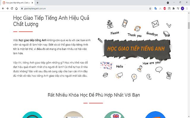 Cẩm nang học giao tiếp tiếng anh  from Chrome web store to be run with OffiDocs Chromium online