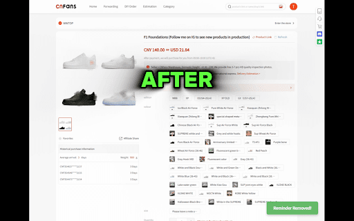 CNFans Link Modifier  from Chrome web store to be run with OffiDocs Chromium online