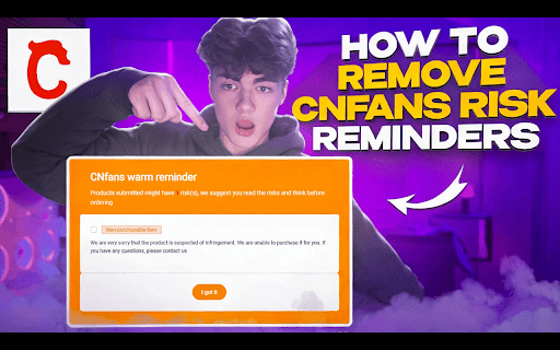 CNfans Modal Remover  from Chrome web store to be run with OffiDocs Chromium online