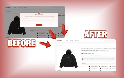 CNfans Popup Automatic Remover 2025  from Chrome web store to be run with OffiDocs Chromium online