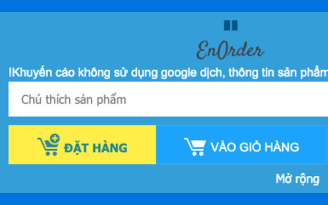 Công Cụ Đặt Hàng  from Chrome web store to be run with OffiDocs Chromium online