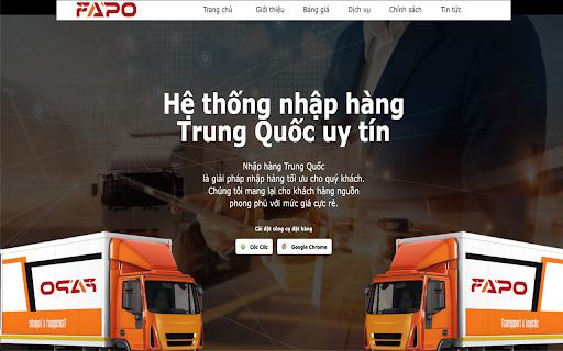 CÔNG CỤ ĐẶT HÀNG FAPO LOGISTICS from Chrome web store to be run with OffiDocs Chromium online CÔNG CỤ ĐẶT HÀNG FAPO LOGISTICS from Chrome web store to be run with OffiDocs Chromium online