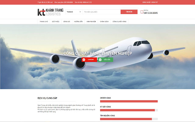 Công cụ đặt hàng Khánh Trang Logistics  from Chrome web store to be run with OffiDocs Chromium online