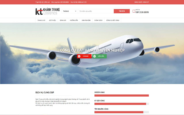 Công cụ đặt hàng Khánh Trang Logistics from Chrome 웹 스토어에서 OffiDocs Chromium 온라인으로 실행