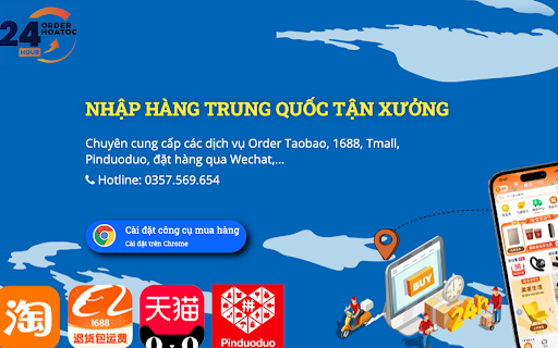 Công Cụ Đặt Hàng Orderhoatoc24h.vn  from Chrome web store to be run with OffiDocs Chromium online