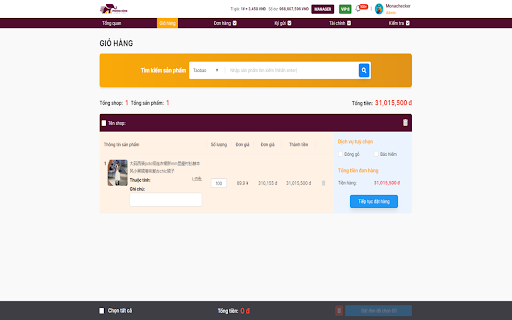 CÔNG CỤ ĐẶT HÀNG PHƯƠNG ĐÔNG LOGISTICS  from Chrome web store to be run with OffiDocs Chromium online