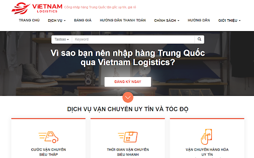 Công cụ đặt hàng VietnamLogistics.Com.Vn  from Chrome web store to be run with OffiDocs Chromium online