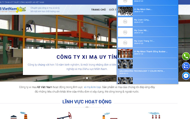 Công Ty Xi Mạ AB Việt Nam từ cửa hàng Chrome trực tuyến sẽ chạy trực tuyến bằng OffiDocs Chrome