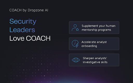 COACH by Dropzone AI  from Chrome web store to be run with OffiDocs Chromium online