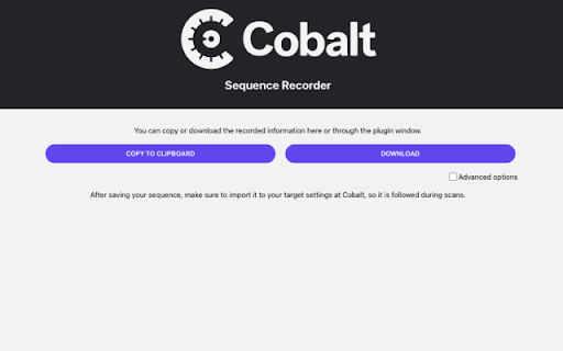 Cobalt Sequence Recorder  from Chrome web store to be run with OffiDocs Chromium online