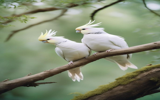 Cockatiel parrots wallpaper  from Chrome web store to be run with OffiDocs Chromium online