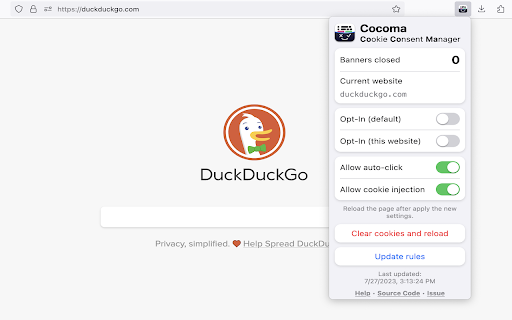 Cocoma Cookie Consent Manager  from Chrome web store to be run with OffiDocs Chromium online