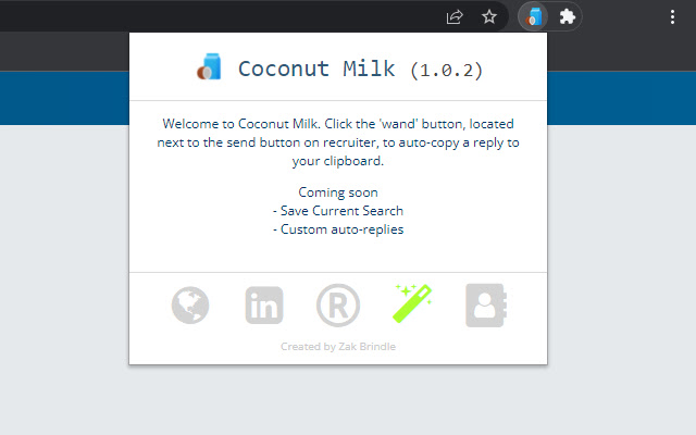 Coconut Milk  from Chrome web store to be run with OffiDocs Chromium online