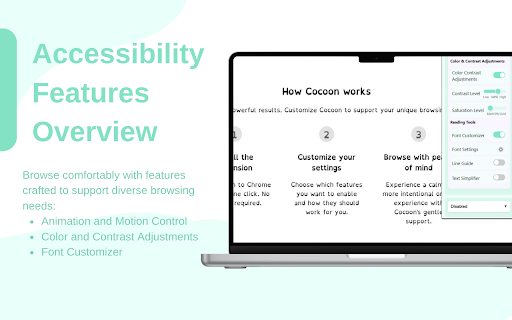 Cocoon Accessibility  Focus Extension  from Chrome web store to be run with OffiDocs Chromium online