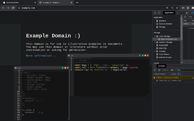 Code++  from Chrome web store to be run with OffiDocs Chromium online