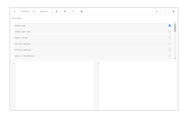 Code Beautifier (JS, CSS, HTML)  from Chrome web store to be run with OffiDocs Chromium online