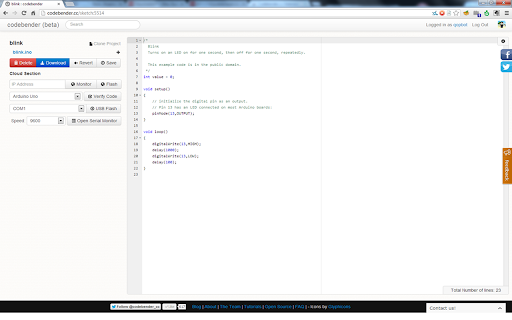 Codebender.cc Extension  from Chrome web store to be run with OffiDocs Chromium online