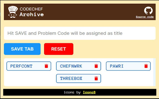Codechef archive  from Chrome web store to be run with OffiDocs Chromium online