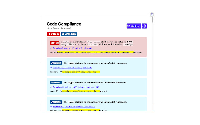 Code Compliance  from Chrome web store to be run with OffiDocs Chromium online