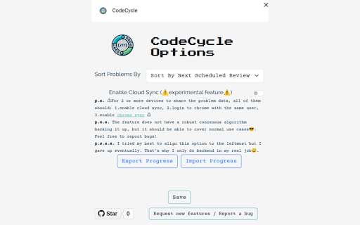 CodeCycle  from Chrome web store to be run with OffiDocs Chromium online