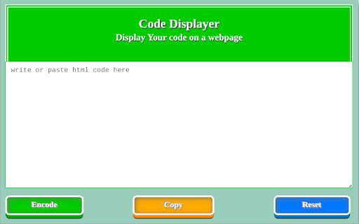 Code Displayer  from Chrome web store to be run with OffiDocs Chromium online