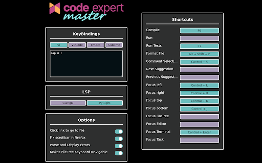 Code Expert Master  from Chrome web store to be run with OffiDocs Chromium online