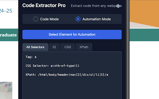 Code Extractor Pro  from Chrome web store to be run with OffiDocs Chromium online