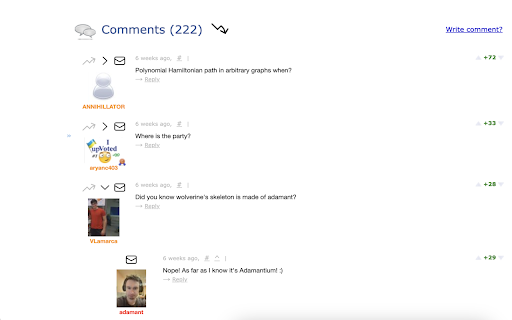 Codeforces Better Comments  from Chrome web store to be run with OffiDocs Chromium online